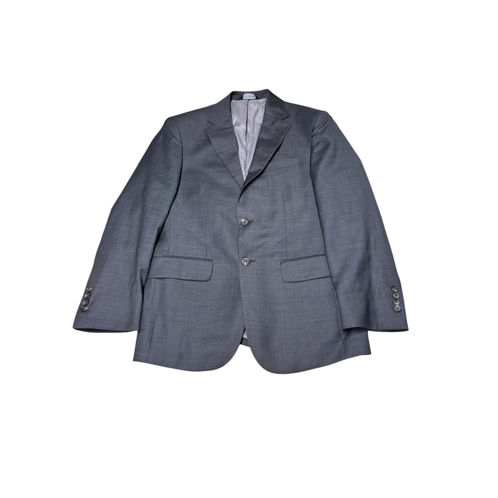 Jos A Bank Traveler Grey Wool Blazer Tailored Fit Mens 38 Short Sport Coat